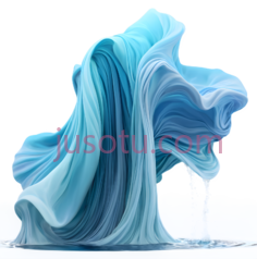 布料,流动,蓝色PNG