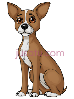 卡通狗,可爱,棕色,白色PNG