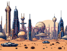 城市,科幻,蓝色, 灰色PNG