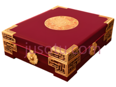 盒子,中式,红色,金色PNG