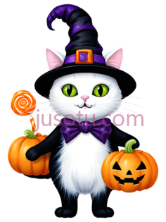 猫,卡通,白色, 紫色, 黑色PNG