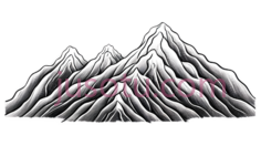 山峰,插画,白色,粉色PNG