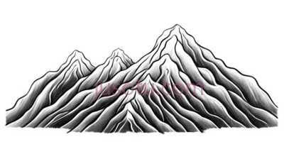 山峰,插画,白色,粉色, PNG