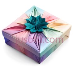 礼品盒,折纸,多彩PNG