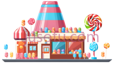 糖果店,棒棒糖,糖果,卡通,多彩PNG