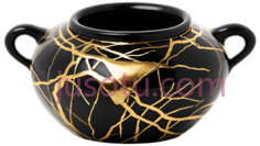 花瓶,现代,黑色,金色PNG