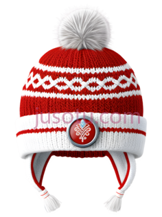 帽子,针织,红色,白色PNG