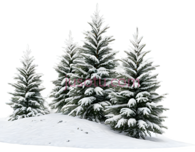 雪松,插画,白色, PNG