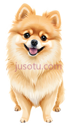 博美犬,卡通,浅棕色PNG