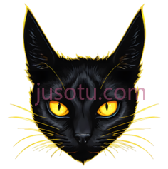 黑猫,卡通,黑色PNG