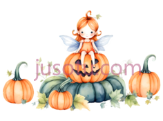 南瓜精灵,卡通,橙色PNG