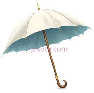 雨伞,复古,白色,蓝色, PNG