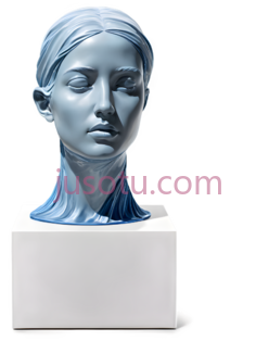 雕塑,现代,蓝色PNG