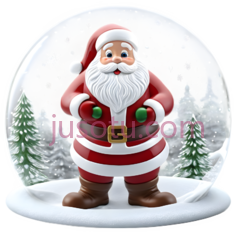 圣诞老人,卡通,红色, 白色, 绿色PNG