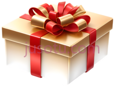 礼物盒,方形,金色,红色PNG