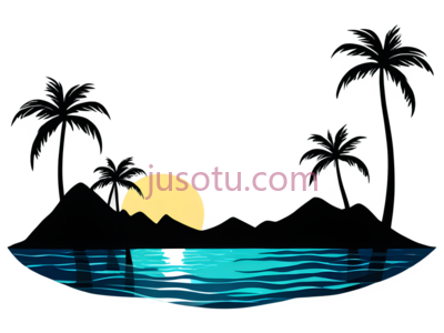 海滩,夜景, PNG