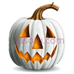 南瓜灯,雕刻,白色,橙色PNG