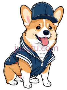 柯基犬,卡通,棕色,白色,黑色PNG