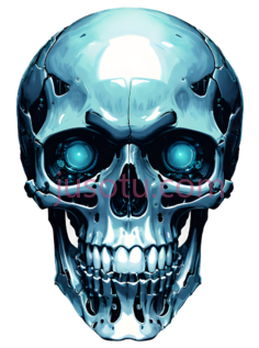 骷髅,科幻,蓝色PNG