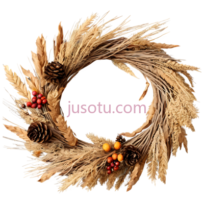 花环,自然风干,黄色, PNG