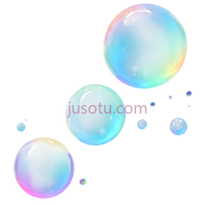 泡泡,有光泽,彩虹色, PNG
