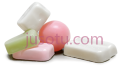 糖果,软糖,白色,粉色,绿色PNG
