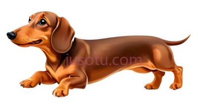 腊肠犬,卡通,棕色, PNG