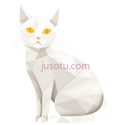猫,几何图形,白色, PNG