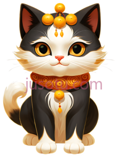 猫,卡通,黑色, 白色, 橙色PNG