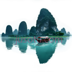 桂林山水,自然风光,绿色PNG