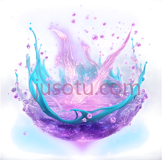 水花,抽象,蓝色,紫色PNG