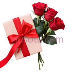 玫瑰花束,红色, PNG