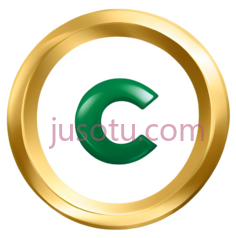 字母C,3D立体,绿色PNG
