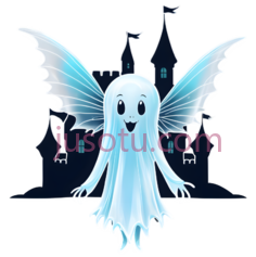 幽灵,卡通,蓝色PNG