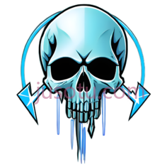 骷髅,现代,蓝色PNG
