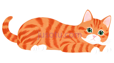 猫,卡通,橙色带黑色条纹, PNG