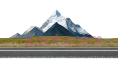 山峰,插画,白色PNG