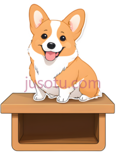 柯基犬,卡通,棕色,白色PNG