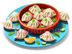 卡通,饺子,多彩PNG