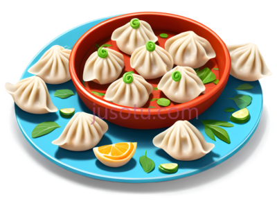 卡通,饺子,多彩, PNG