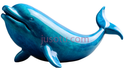海豚,卡通,蓝色, PNG