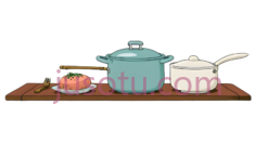 锅,碗,卡通,白色PNG