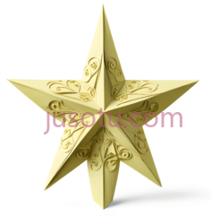 星星,装饰性,金色, PNG