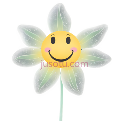 花朵,卡通,白色花瓣, 黄色花心, PNG