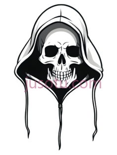 死神,卡通,黑白PNG