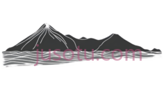 山脉,线条勾勒,白色PNG