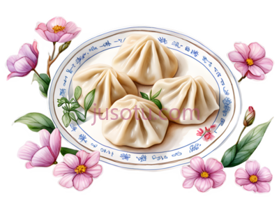饺子,花朵, PNG