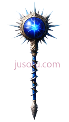 权杖,幻想,蓝色,金色PNG