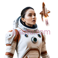 宇航服,白色, 红色PNG