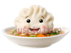 蒸饺,卡通,白色PNG